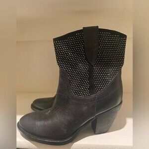 Janet & Janet black studded ankle boots